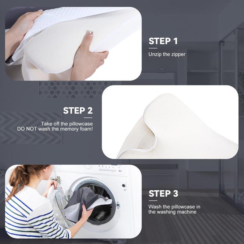 Best-Selling 2-in-1 Cooling Neck Pillow: Odor-Free Memory Foam, Anatomical Zoning & Oversized Armrest for Ultimate Sleep Comfort