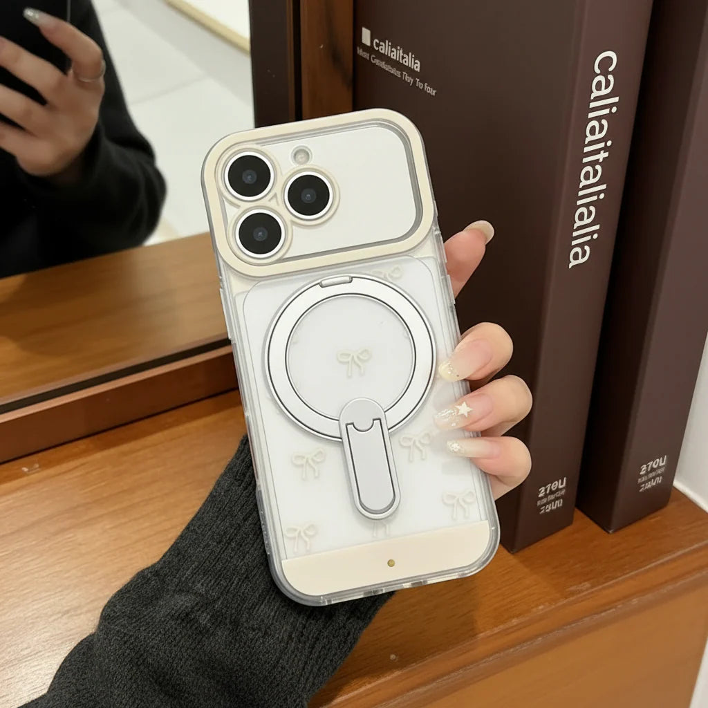 Change Color Luminous Call Light up Flash Bowknot Phone Case for Iphone 16 15 13 12 11 14 17 Pro Max plus Air Shockproof Cover