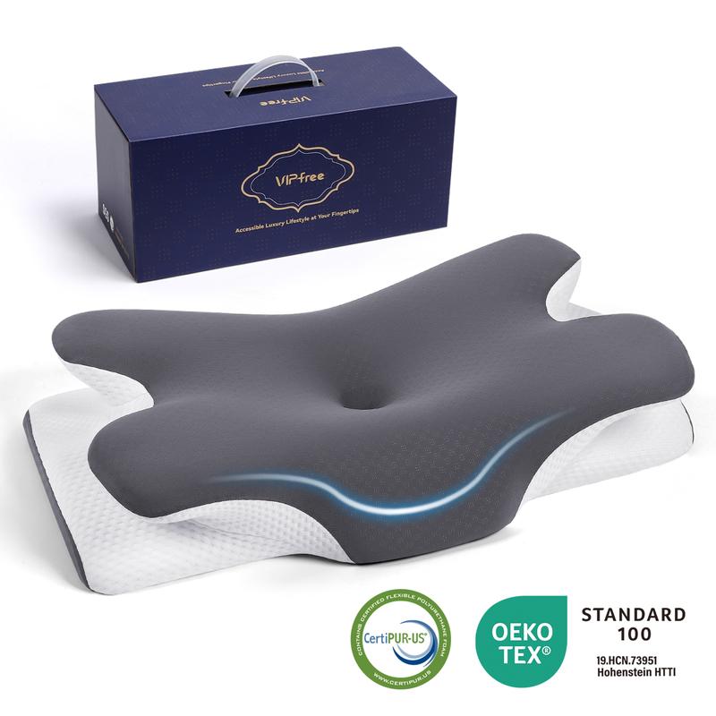 Best-Selling 2-in-1 Cooling Neck Pillow: Odor-Free Memory Foam, Anatomical Zoning & Oversized Armrest for Ultimate Sleep Comfort