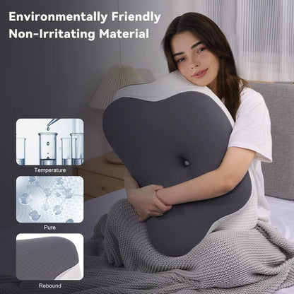 Best-Selling 2-in-1 Cooling Neck Pillow: Odor-Free Memory Foam, Anatomical Zoning & Oversized Armrest for Ultimate Sleep Comfort