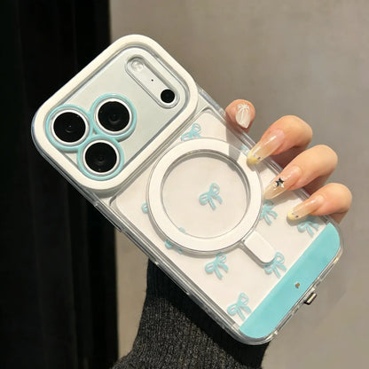 Change Color Luminous Call Light up Flash Bowknot Phone Case for Iphone 16 15 13 12 11 14 17 Pro Max plus Air Shockproof Cover