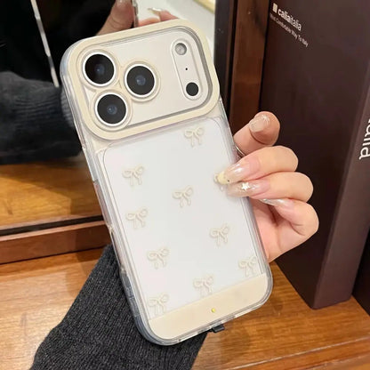 Change Color Luminous Call Light up Flash Bowknot Phone Case for Iphone 16 15 13 12 11 14 17 Pro Max plus Air Shockproof Cover