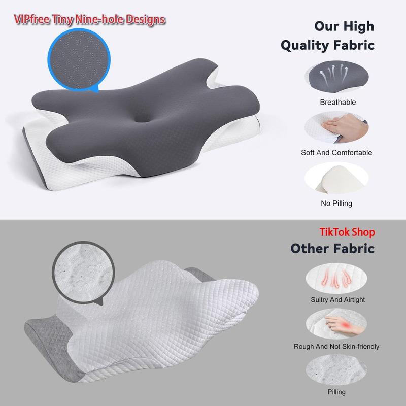 Best-Selling 2-in-1 Cooling Neck Pillow: Odor-Free Memory Foam, Anatomical Zoning & Oversized Armrest for Ultimate Sleep Comfort